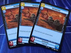 Star Wars Unlimited Spark of Rebellion 3X Entrenched Uncommon Card - Picture 1 of 2
