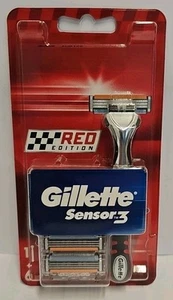 Gillette Sensor 3 RED EDITION Handle + 6 blades any sensor blade fits handle - Picture 1 of 3