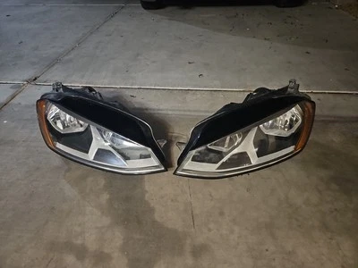 Par de faros cromados con bombillas 2015-2017 OEM para Volkswagen Golf GTI MK7 Foto 1 de 4