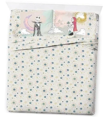  Juego de Sábanas Ajustables, Planas 4 Piezas Queen Beige - Pesadilla Antes de Navidad Foto 1 de 4