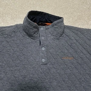 Orvis Trout Bum Pullover Herren 2XL grau Druckknopf Waffel - Bild 1 von 13