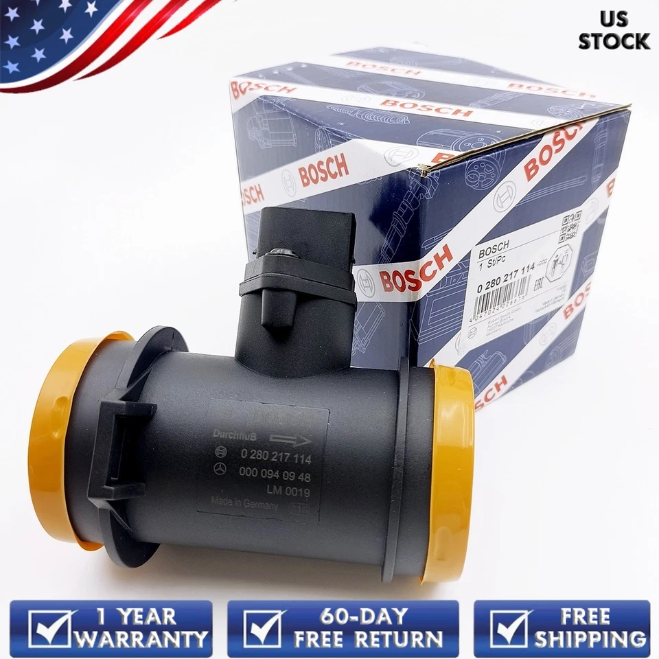 Fits For Mercedes-Benz C230 SLK230 Bosch Mass Air Flow Sensor MAF 0280217114 Foto 1 de 4