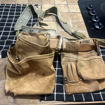 Vintage Klein Tools Leather Tool Belt Pouch PREOWNED 1975 - Image 1 of 4