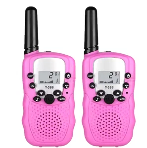 Mini Talkie-Walkie pour Enfants – Lot de 2 avec Lampe de Poche LCD Rose - Picture 1 of 7