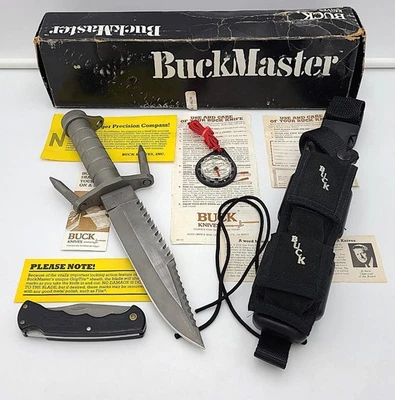 Rare Dealer Only ! Vintage Buck BuckMaster 184 w/ Bucklite 422 Knife - Free Ship - Image 1 of 4