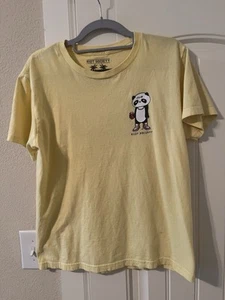 Riot Society Sushi SUGEE Panda Bear Sake lt T Shirt Giallo Manica Corta Uomo L - Foto 1 di 3