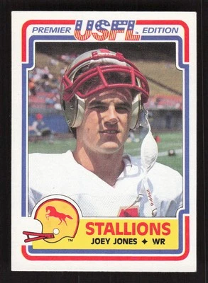 Joey Jones 1984 Topps USFL #13 Birmingham Stallions Football Card - Image 1 of 2