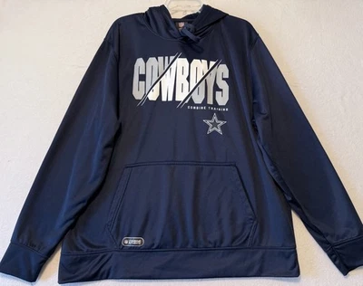 Chaqueta con Capucha New Era Dallas Cowboys Combine Entrenamiento AZUL MARINO Para Hombres Talla XL Foto 1 de 4