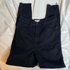 MADEWELL 11" High Rise Waist Skinny Raw Hem Distressed Black Jeans 28 - Bild 1 von 5