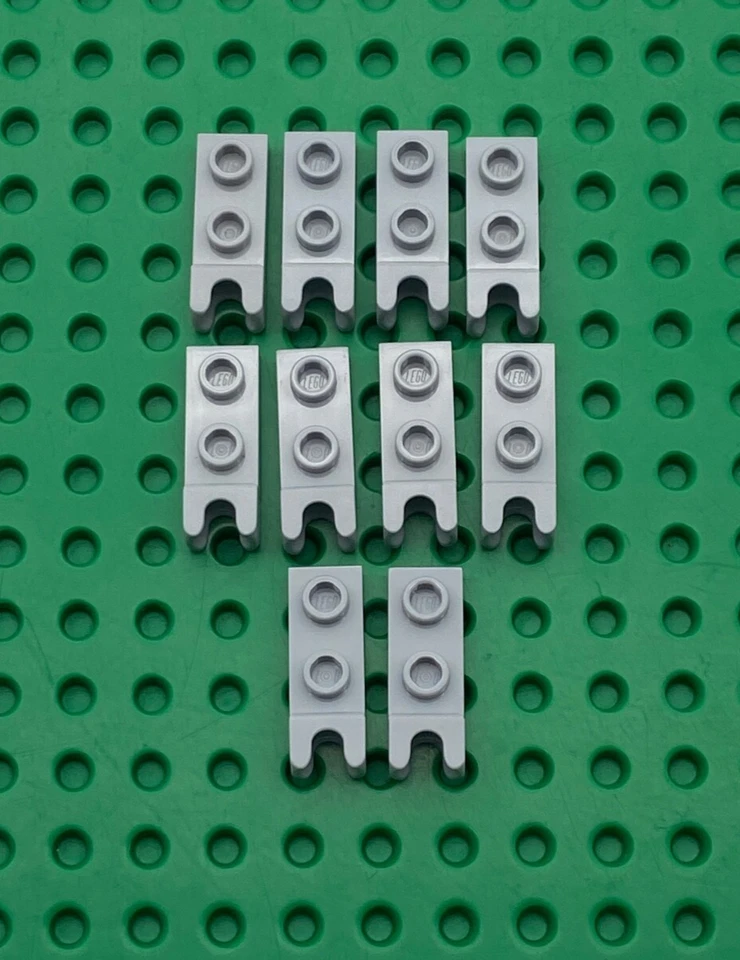 LEGO® 10x Platte 1x2 für Kugel längs Kupplung 14418 neu hellgrau - Bild 1 von 1