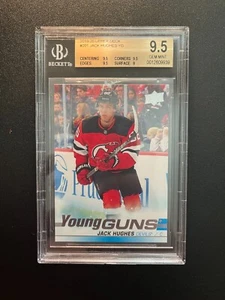 2019-20 Upper Deck Jack Hughes Young Guns Rookie BGS 9.5 - Picture 1 of 2