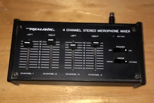 Realistic 32-1105A 4-Channel Stereo Microphone Mixer 9 volt Battery powered. - Picture 1 of 3