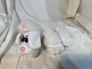 Tonka Pound Puppy Furies 9" Inches White Poodle Plush Toy Vtg - Picture 1 of 5