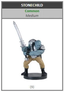 D&D Mini: Ojo de Dragón: Stonecchild 9/60 con tarjeta - Imagen 1 de 1