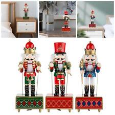 Traditional Wooden Nutcracker Music Box Wind up Clockwork Toy Puppet Toy