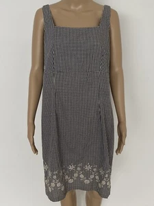 TARGET Womens 90s Vintage Checked Dress Black & White Day Wear DEADSTOCK - Picture 1 of 8