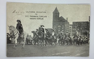 Postcard Knights Templar California Delegation 31st triennial Chicago 1910 H124 - Picture 1 of 2