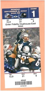 1st ever NFL game @ CMGI Gillette Stadium 2002 FULL ticket Patriots vs Steelers - Picture 1 of 2