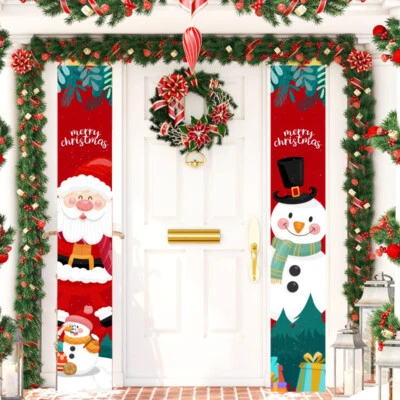 180cm Weihnachten Banner Nussknacker Tür Xmas Banners Vorhang Außen Zuhause Deko - Bild 1 von 4
