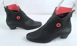 NEW!! Arche 'Cyssmy'-Black Leather Booties- Size 9 US/ 40 EU-$495-(P32) - Picture 1 of 5