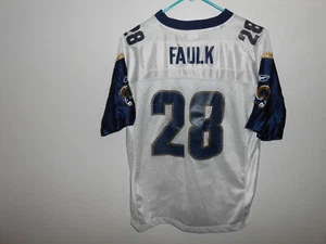 Camiseta deportiva vintage Marshall Faulk St Louis Rams Reebok blanca juvenil grande 14-16 NFL - Imagen 1 de 6
