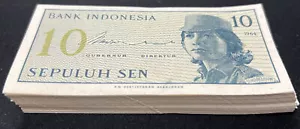 Bank Indonesia 1964 10 Sen Notes Uncirculated Consecutive Serial Numbers -Lot 80 - Imagen 1 de 5