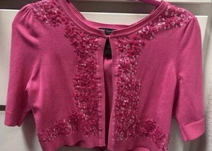 👠🥻🩷INC Damen Petite Medium Pink Cropped Pullover Pailletten - Bild 1 von 3