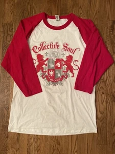 Collective Soul Tour 2019 Shirt  Baseball White/Red Trim S, M, L &XL. Dead Stock - Picture 1 of 8