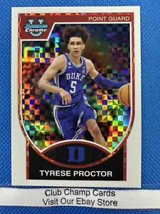 2024 07B-30 Tyrese Proctor Bowman Chrome B-Ball 2007-08 Bowman inserto X-Fractor - Foto 1 di 2