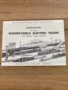 Hornby Dublo electric trains instructions