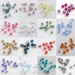 Genuine SWAROVSKI #5000 4mm ROUND CRYSTAL BEAD ~Many Color ~ AB / 2X / Coating - Picture 1 of 42