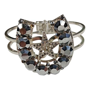 Horseshoe Star Rhinestone Cuff Bracelet Western Cowgirl Bling Jewelry - Picture 1 of 8