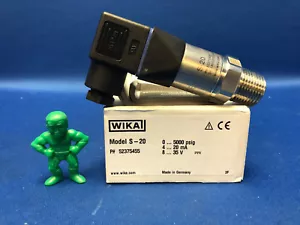 WIKA 52375455 S-20 Pressure Sensor 5,000PSIG 4-20mA 1/2NPT - Picture 1 of 6