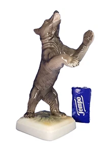 KATZHÜTTE Hertwig & Co. Figur Stehender Bär grau 31 cm Johanna Haida 1933-58 - Bild 1 von 10
