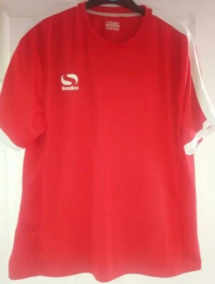 Men's XL Sondico Red Football Sports Activewear  Comfort Top Red & White  - Image 1 of 4
