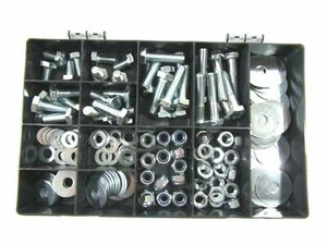 Kit scatola assortita grado 8,8 M10 dadi e bulloni set viti zinco brillante 150 pezzi - Foto 1 di 10