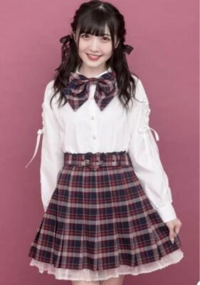 Cinturón corazón miel secreto otoño plisado falda cuadros Foto 1 de 4