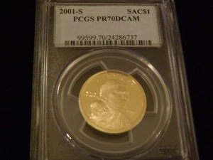 2001-S   $1              Sacagawea                       PGS PR 70 DCAM - Picture 1 of 2