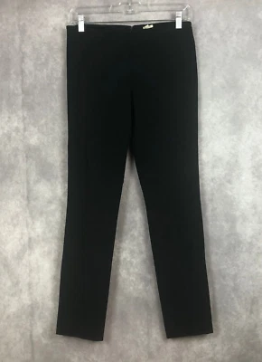 J. Crew Ponte Pants Women 4 Pixie Seamed Black Skinny Exposed Zipper Equestrian - Image 1 of 4