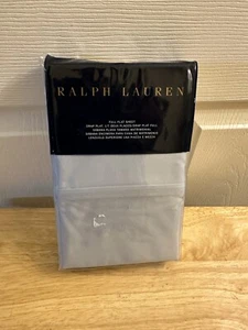 NIP Ralph Lauren RL 464TC Solid percale Oxford Blue Full Flat Sheet $100 - Picture 1 of 3
