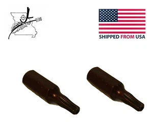 2x T15 Torx Security 25mm 1/4" Hex Shank Screwdriver Bit Hardened 1" Replacement - Picture 1 of 11