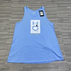 Under Armour Softball Plate Tank Top Womens Size Large 1379409 Light Blue $30* - Picture 1 of 8