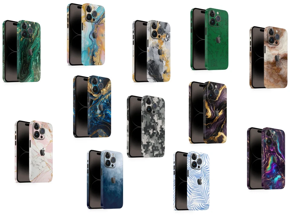 iPhone 17 16 15 14 13 12 11 Pro Max Skin Wrap Film Case Xr 3M Case Screen Protector - Image 1 of 1