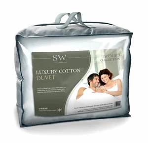 16.5 Tog Extra Warm Luxury Cotton Hollowfibre Duvet Quilt, Heavy, Made In The UK - Picture 1 of 5