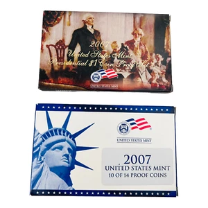 2007 S US Mint Proof Set Clad Uncirculated OGP 14 US Coins - Picture 1 of 4