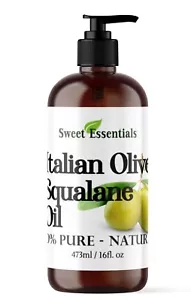 100 % reines Olivensqualanöl - 16 Unzen mit Pumpe - Importiert aus Italien - Anti Aging - Bild 1 von 3