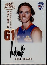 2022 AFL SELECT OPTIMUM DRAFT PICK SIGNATURE COPPER 2021 LUKE CLEARY 22 /170