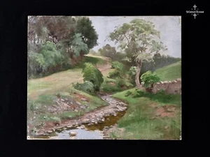 Charming Signed Vintage English Landscape Forest Oil Painting By THOMAS M PRATT - Picture 1 of 3