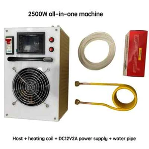 2500W Hochfrequenz Induktion Heizmaschine Metall Schmelzofen + Tiegel - Bild 1 von 9