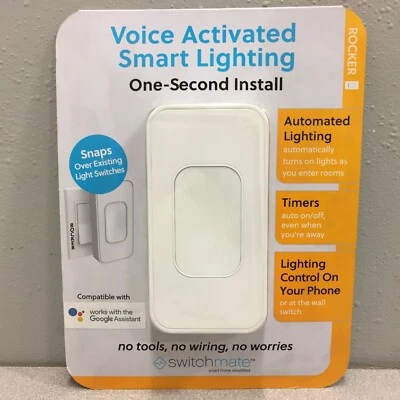 Interruptor basculante de un solo polo Switchmate SMBLMC4R 180 amperios blanco Foto 1 de 2